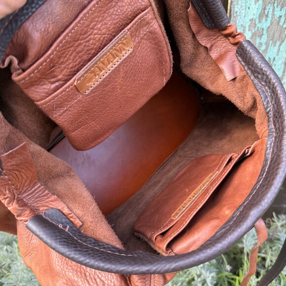 Amann Quality Leather Shoulder Bag Vintage - Picture 8 of 10